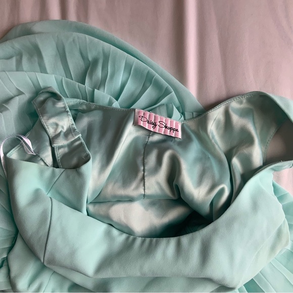 Daisy Shoppe Women’s Mint Green Poofy Mini Dress - Picture 2 of 7